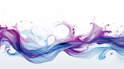 Violet and creative wave frame template on white background