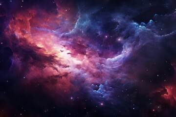 Fototapeta na wymiar Photo of outer space with a nebula and stars
