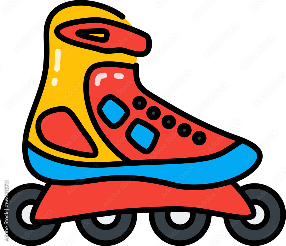 Poster rollerblade icon