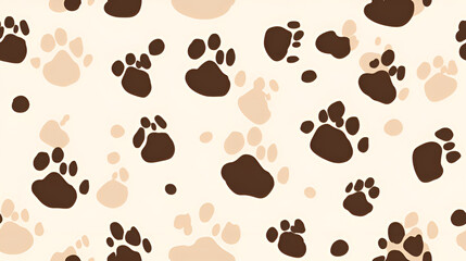 Obraz premium Animal Footprint Pattern Images | generative ai