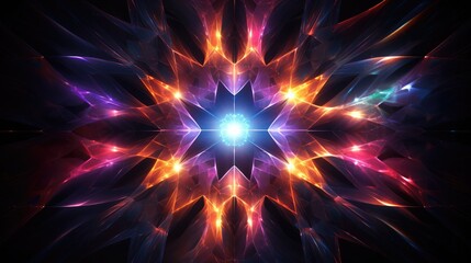 A computer generated image of a starburst. Generative AI.