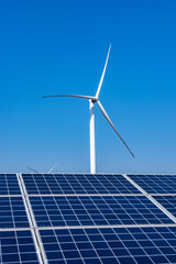 Solar panels and wind power generation equipment