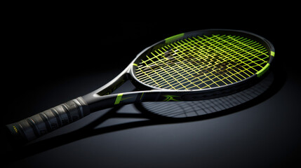 A carbon fiber tennis racket promises swift strikes and durability - obrazy, fototapety, plakaty