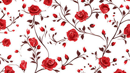 seamless pattern with red roses | generative ai