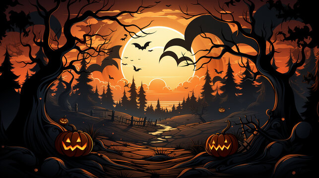 Halloween decorative background