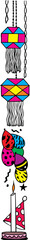 Fun hand drawn party seamless background