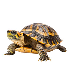 Obraz premium An endangered Hawaiian Green Sea Turtle isolated on white background cutout