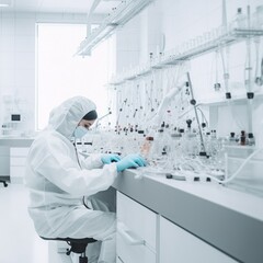 Naklejka premium Exploring the Laboratory Unveiling the World of Science , Generative AI