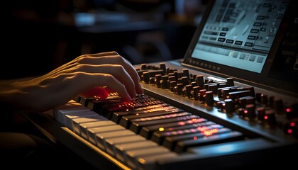 music, sound, mixing, dj, mixer, studio, audio, equipment, technology, computer, hand, board