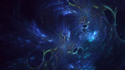3D manual rendering abstract multicolor supernova fractal light background - obrazy, fototapety, plakaty