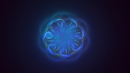 3D manual rendering abstract round hole light background