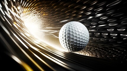 A golf ball for speed, accuracy, and control, highlighting its intricate details against a sleek modern background.