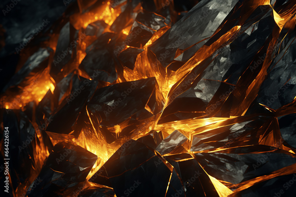 Wall mural Burning elemental strontium, surface material texture