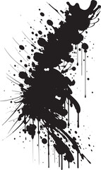 Black ink splatters