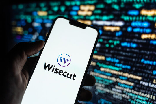 West Bangal, India - july 5, 2023 : Wisecut ai logo on phone screen stock image.