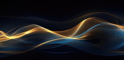 Blue and gold abstract background