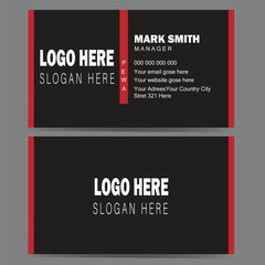 Red Color Minimal Business Card Design 2023.Black Minimal business Card Design, minimal Business Card Template . Creative Business Card 