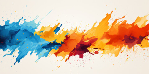Abstract Watercolour Brush Strokes Shape