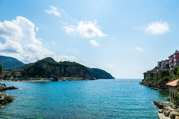 Fototapeta premium Amasta, beautiful Black Sea town, landscape in Turkey.
