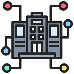 Technology Outline Color Icon