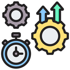 Productivity Outline Color Icon