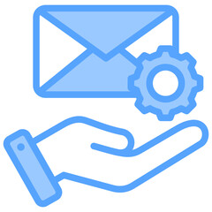 Mail Services Blue Icon