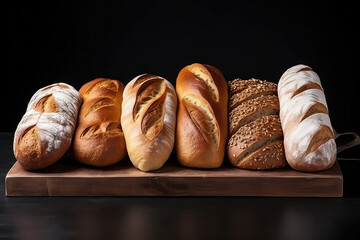 Array Of Bread Varieties Thoughtfully Presented
