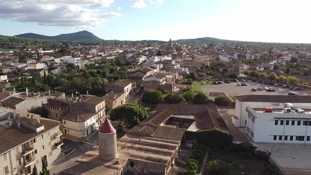 This is the town of Algaida in Mallorca