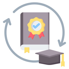 Continuing Education Flat Icon