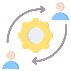 Job Sharing Flat Icon