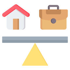 Work Life Balance Flat Icon