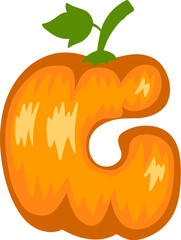 Pumpkin Alphabet Letter G