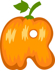 Pumpkin Alphabet Letter R