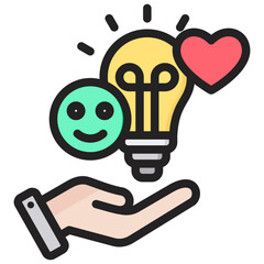 Emotional Intelligence Outline Color Icon