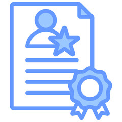 Professional Certification Blue Icon