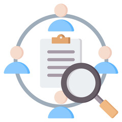 Obraz premium Study Team Flat Icon