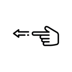 Black line icon for allude 