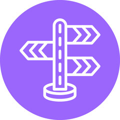Vector Design Direction Sign Icon Style