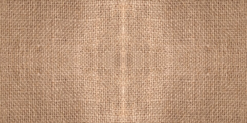 Jute hessian sackcloth woven organic burlap. Brown sackcloth texture or background and empty space.
