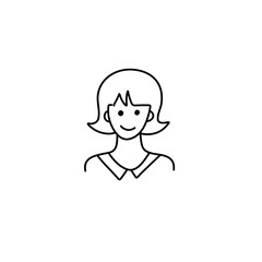 Woman avatar line icon