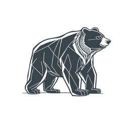 The bear symbolizes art design stock illustration