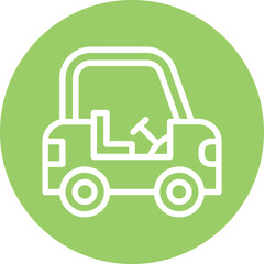 Vector Design Golf Cart Icon Style