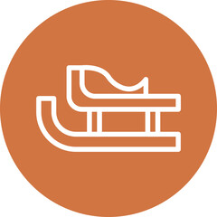 Vector Design Sled Icon Style