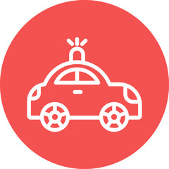 Obraz premium Vector Design Police Car Icon Style