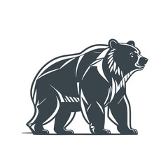 Obraz premium The bear symbolizes art design stock illustration