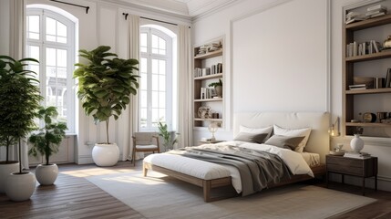 Modern Master Bedroom with a touch of green