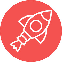 Vector Design Rocket Icon Style