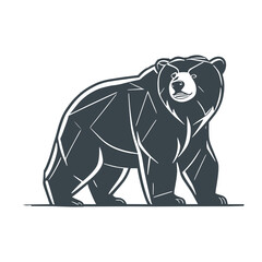 The bear symbolizes art design stock illustration