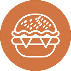 Vector Design Cheese Burger Icon Style
