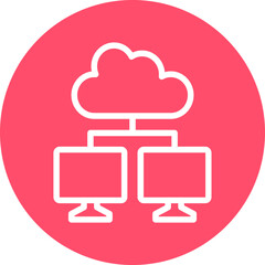 Vector Design Cloud Computing Icon Style